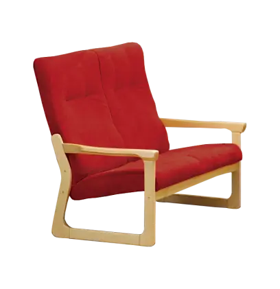 BE - 2 dvojkřeslo, koženka ROXA 6.50 - koženka červená